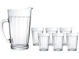 Conjunto de Jarra 1,2L e Copos 300ml de Vidro - Copo Americano 7 Peças