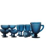 Conjunto de Jarra , Taças para Água e Taças de Sobremesa 13 Pçs Azul - Mimo Style