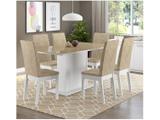 Conjunto de Mesa 6 Cadeiras Estofadas Madesa