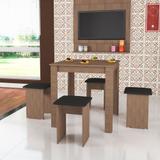 Conjunto de Mesa com 4 Banquetas Estofadas CJ018 Art in Móveis