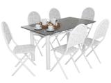 Conjunto de Mesa com 6 Cadeiras Madrid - Metalmix