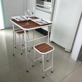 Conjunto De Mesa E 2 Bancos Branco Para Cozinha Compacta - Metalcromo