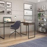 Conjunto de Mesa para Computador Érica e 1 Estante com 5 Prateleiras 1952-Brastubo