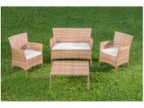 Conjunto de Mesa para Jardim/Área Externa - com 3 Cadeiras Estofadas Alegro Móveis CJA00012