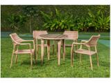 Conjunto de Mesa para Jardim/Área Externa - com 4 Cadeiras Alegro Móveis CJA00018