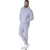 Conjunto de Moleton Masculino com Capuz Bolso Canguru Cinza Claro - Suffix