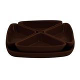 Conjunto De Molheiras 5 Peças Chocolate Mondoceram Gourmet