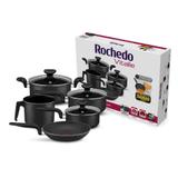 Conjunto De Panela 5 Peças New Vitalle - Rochedo - Preto