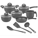 Conjunto De Panela Antiaderente 9 Pecas Teflon Marpal Preto