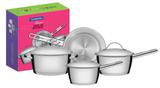 Conjunto De Panela Inox Allegra 4 Peças - Tramontina