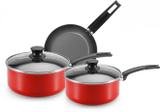 Conjunto de panelas 3 peças vermelho magnific panelux