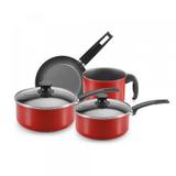Conjunto de Panelas 4 Peças Vermelho Antiaderente Magnific - Panelux