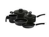 Conjunto de panelas 5 pçs teflon preta - Arnix