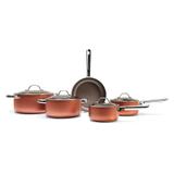 Conjunto de Panelas 5 Peças com Tampa de Vidro Curry Cobre Brinox cód. 7070/100