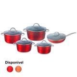 Conjunto de Panelas 5 Peças Indução Revestimento em Granito Antiaderente - Ipe cozinhas