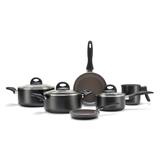 Conjunto de Panelas 6 Peças Ceramic Life Smart Plus Preto - Brinox