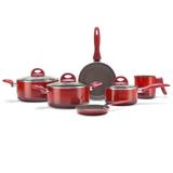 Conjunto de Panelas 6 Peças Ceramic Life Smart Plus Vermelho Brinox 4791/101