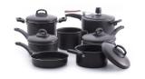 Conjunto de Panelas 7 pçs Antiaderente com Panela de Pressão 4,5 litros - Aluminio alegrete