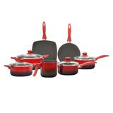 Conjunto De Panelas 7 Peças Ceramic Life 2.0 Vermelho Brinox