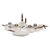 Conjunto de Panelas 8 Pcs Vanilla Ceramic Life Smart Plus 4791/105 - Brinox