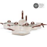 Conjunto de Panelas 8 peças Ceramic Life Smart Plus 2,5 Vanilla - Brinox