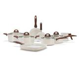 Conjunto de Panelas 8 Peças Ceramic Life SMART PLUS 8 Peças Vanilla Brinox 4791/105