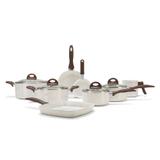 Conjunto de Panelas 8 Peças Ceramic Life Smart Plus Vanilla Brinox