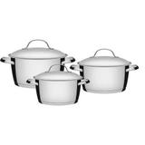 Conjunto de Panelas Aço Inox 3 Peças Allegra 65660/221 Tramontina