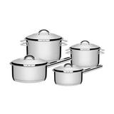 Conjunto de Panelas Aço Inox Solar 4 Peças Tramontina Inox