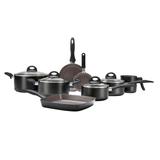 Conjunto De Panelas Antiaderente 8 Peças Smart Plus Preto Brinox