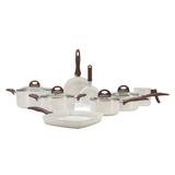 Conjunto De Panelas Antiaderente 8 Peças Smart Plus Vanilla Brinox