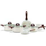 Conjunto de Panelas Antiaderente Cerâmico 6 Peças Brinox Ceramic Life Smart Plus Vanilla 4791/102