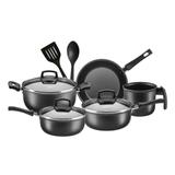 Conjunto De Panelas Antiaderente MTA Safira 7 Peças Grafite