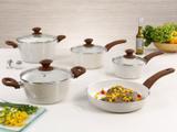 Conjunto de Panelas Brinox - Ceramic Life 4.5 Vanilla 5 Peças