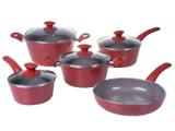 Conjunto de Panelas Brinox Ceramic Life Optima - 4792/100 Alumínio Revestimento Cerâmico 5 Peças