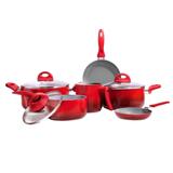 Conjunto de Panelas Brinox Life Smart com revestimento cerâmico 5 Peças Vermelho