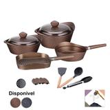 Conjunto de Panelas, Caçarolas, Frigideira, Grill e Utensílios com 14 Peças Cooklover - Ipe cozinhas
