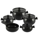 Conjunto De Panelas Ceraflame Premiere+ Joy 5 Peças C/ Tampa Preto