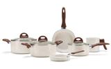 Conjunto de Panelas Ceramic Life Smart Plus 6 Peças - Vanilla - Brinox