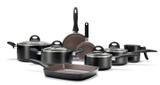 Conjunto de Panelas Ceramic Life Smart Plus 8 Peças - Brinox - Preto