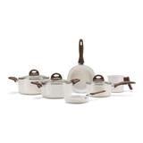 Conjunto De Panelas Ceramic Life Smart Plus Vanilla 6 Peças - Brinox