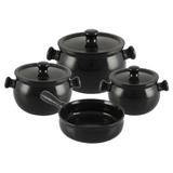 Conjunto De Panelas Cerâmica Premiere 4 Peças Preto Ceraflame