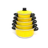 Conjunto de Panelas de Alumínio 5 pçs Amarelo - Aluminio amj