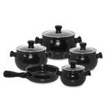 Conjunto de panelas de cerâmica premiere ceraflame 5pç preto