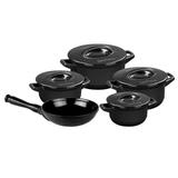Conjunto De Panelas Duo 5 Peças Preto Ceraflame