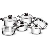 Conjunto de Panelas em Aço Inox 6 Peças Solar Tramontina