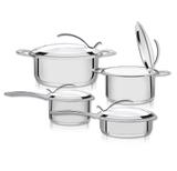 Conjunto de Panelas em Aço Inox e Revestimento Interno Cerâmico 4 Rotonda Ceramic - Tramontina
