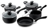 Conjunto de Panelas em Aluminio e Vidro 5 peças Antiaderente Preta PA200-5PPR - Hercules