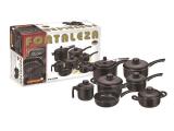 Conjunto de Panelas Flon Black com Panela de Pressão 7 Peças - Fortaleza