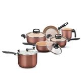 Conjunto de Panelas Florence 05 Peças e Pipoqueira 4,8 Litros Supra Chocolate MTA